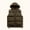 Coffee, variant on Mens Jacket Sevevn Men's Hooded Puffer Vest Sleeveless Zip Up Padded Jackets Coat Lightweight Quilted Gilet with Pockets