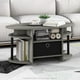 thumbnail image 3 of Mesa de café Furinno Jaya ovalada de roble francés gris/negro/negro, 3 of 6