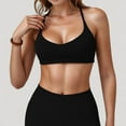 thumbnail image 2 of Women's Scoop Neck Sports Bra with Adjustable Straps and Smooth Stretch Fit - Medium, Black, 2 of 6