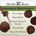 thumbnail image 3 of Herbal Roots Organic Beet Root Powder Capsules, Certified USDA Organic , Non-GMO, 60 Vegan Capsules, 3 of 9