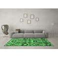 thumbnail image 3 of Ahgly Company Indoor Round Abstract Emerald Green Modern Area Rugs, 4' Round, 3 of 4