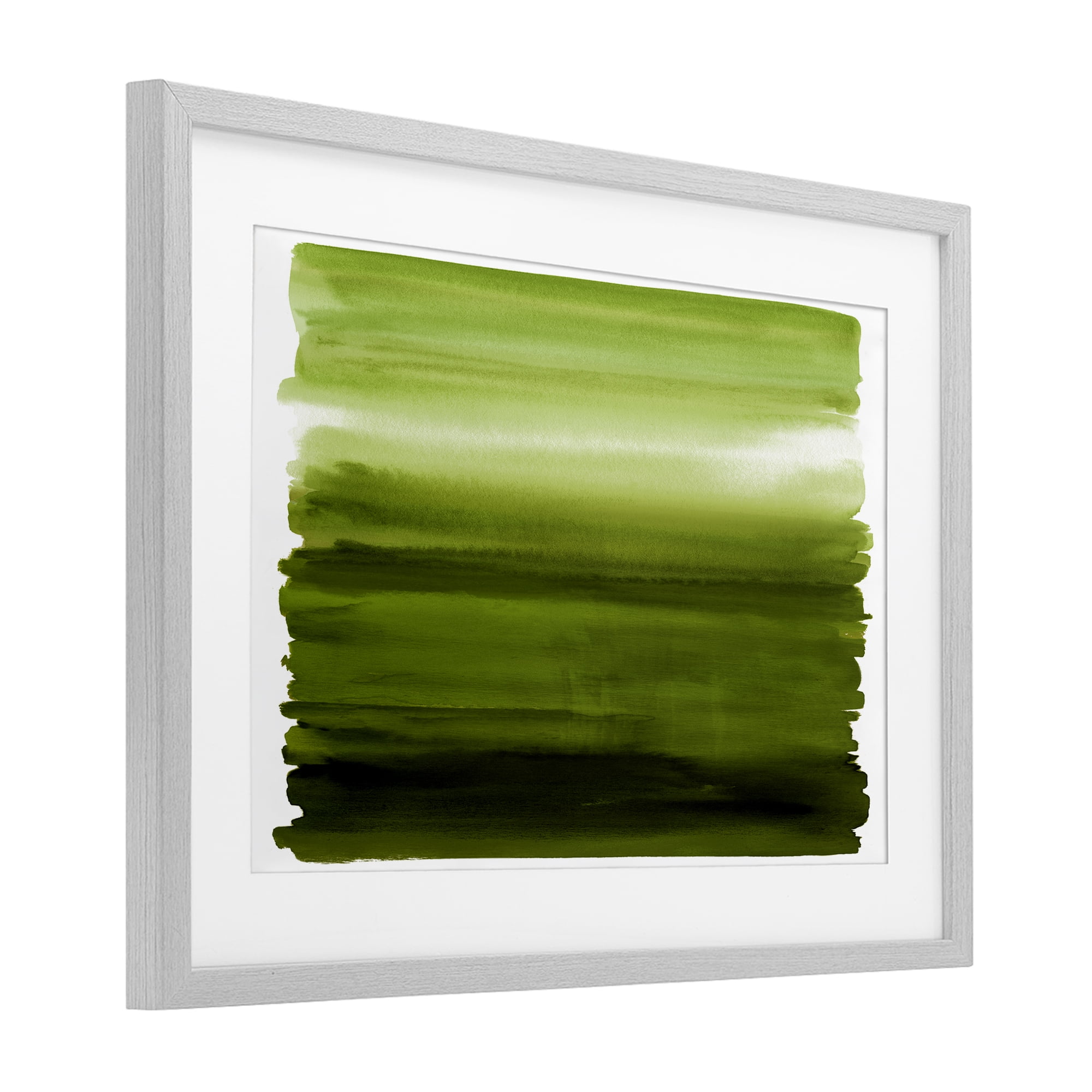 Stupell Industries Ombre Green Gradient Gray Framed Print Under Glass, design by Allie Corbin