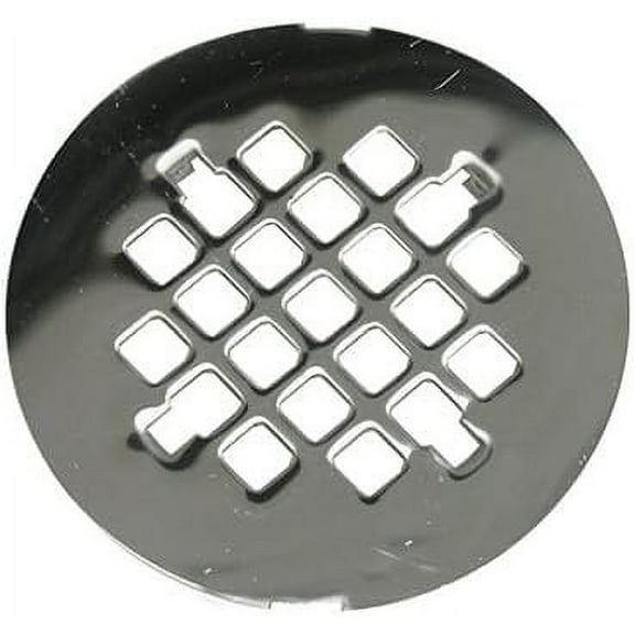 Shower Drain Grate, Snap In, Chrome Plated, 4-1/4-In.
