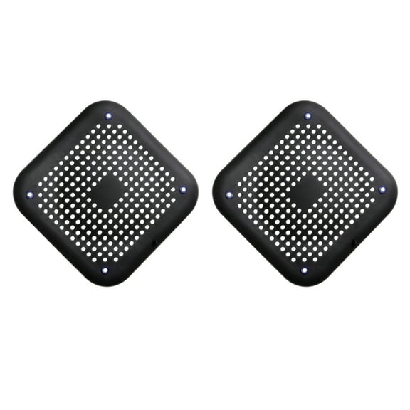 Uxcell 2packs Shower Drain Hair Catcher Square Drain Strainer for Bathtub, Black