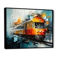 thumbnail image 2 of Designart "Fragmented Rhythm of a Train" Transportation Floater Framed Canvas Wall Art, 2 of 7