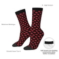 thumbnail image 4 of Fuzoiu Sexy Red Lips Kiss Print Athletic Crew Socks for Men & Women,Casual Crew Socks,Above Ankle Crew Socks for Business, Casual, 4 of 6