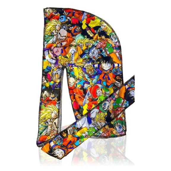 Art Silky Design Durag - Silky 360 Wave Du Rag with Long Tails and Quadruple Stitching - Smooth Silk Fabric for Comfort and Compression (DBZ2), Large