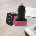 thumbnail image 3 of CIMAXIC Chargeur de Voiture USB Rose avec 3 Ports de Charge Intelligents et Protection contre les Courts-Circuits, ABS et Alliage d'Aluminium, Format Mini, 2,56 Pouces X 1,34 Pouces X 0,79 Pouces, 3 of 4