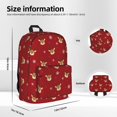 thumbnail image 6 of Goofa Reindeer Faces Festive Red Printed Backpack,Laptop Backpack,Durable Anti-Theft Travel Work Backpack,Water-resistant Backpack, 6 of 9