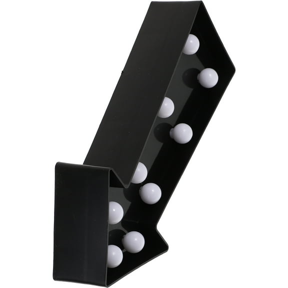 WHAMVOX Black Plastic LED Arrow Sign Light with 7 Warm LEDs for Wall or Table Decor Battery Operated 2 AA Not Included