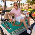 thumbnail image 3 of Golf Cart Seat Covers for 2 Seater,Teal Brown Boho Microfiber Cart Seat Towel Blanket,Abstract Aztec Tribe Ethnic Geometric Absorbent Breathable Non Slip Bench Seats Protector for Golf Course 51"x31", 3 of 9