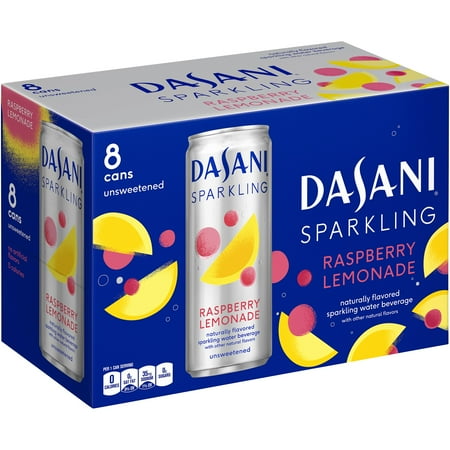 - (3 Pack) Dasani Purified Sparkling Water, Raspberry Lemonade, 12 Fl Oz, 8 Ct