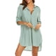 thumbnail image 1 of Txlixc Mujeres Traje de baño Cubrir Camisas, Damas Traje de baño Cubrir Ups Mini Vestido Bikini Playa Túnica Tops Txlixc Estilo de ocio, 1 of 7