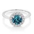 thumbnail image 2 of Gem Stone King 925 Sterling Silver Engagement Ring Topaz and Moissanite (1.94 Cttw) (Size 9), 2 of 4