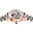 thumbnail image 2 of Women's Sapphire Watches Automatic Mechanical Gold Bracelet Ladies Skeleton Wrist Watch, 2 of 6