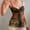 Brown, variant on Women's Y2K Vintage Printed Sheer Mesh Camisole Sexy 2025 Summer Ruffle V Neck Spaghetti Straps Going Out Tank Tops