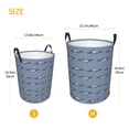 thumbnail image 4 of KLL Cute Whale Waterproof Foldable Laundry Hamper Bucket with Handles for Storage Bin,Kids Room,Home Organizer (Small ), 4 of 7