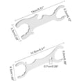thumbnail image 2 of 2 Pcs Beer Faucet Wrench Metal Multifunction Wrench Spanner Home Brewing Wrench for Tap Tower Coupler Tools Multi-Use Faucet Key Tool Removal Silver, 2 of 5