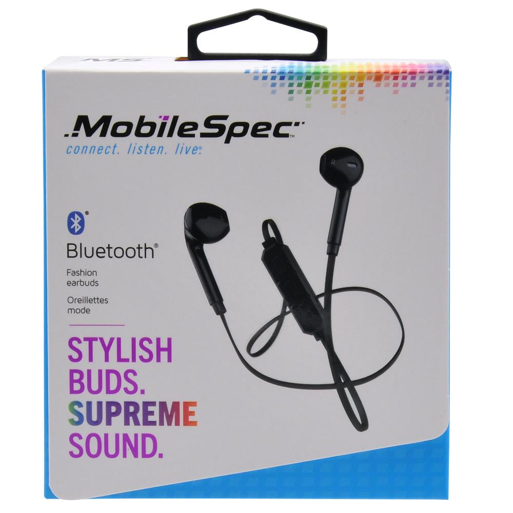 MobileSpec Fashion Bluetooth Earbuds Black Earbuds Black