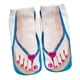 thumbnail image 5 of Calcetines tipo chanclas con estampado de manicura, medias elásticas novedosas para niña, corte bajo, patrón 3D estilo D, 5 of 9