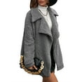 thumbnail image 1 of Gvmfive Women Sherpa Fleece Zip Up Wrap Coat Jacket Outwear, 1 of 5