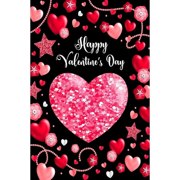 Happy Valentine''s Day Love Heart Decoration House Flag Outdoor Yard Flag 28" x 40"