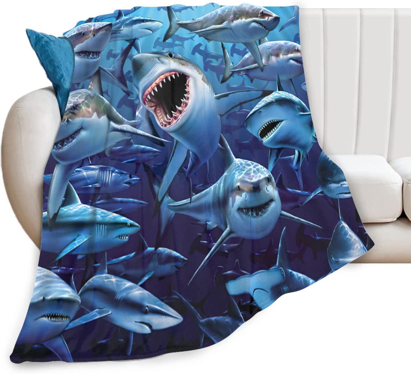 GDAKE Blanket Shark Blankets Fleece Throw Blanket Ultra Soft Flannel