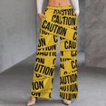 thumbnail image 2 of Caution Women's Casual Wide Leg Pants Comfort Pockets Elastic Waist Loose Fit Pants, 2 of 7