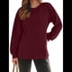 thumbnail image 2 of Camisas de Larga para Mujer, Blusas de Encaje, Ropa Informal de Negocios, Moda de Otoño, Blusas Tejidas Y2k Vino Tinto L, 2 of 8
