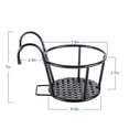 thumbnail image 2 of Cestas colgantes de hierro Dinheiro, soportes para macetas - juego de 3 piezas (negro), 2 of 3