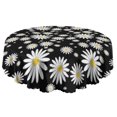 thumbnail image 5 of Round Tablecloth 60 Inch Wrinkle Free Daisy Table Cover Kitchen Dining, 5 of 5