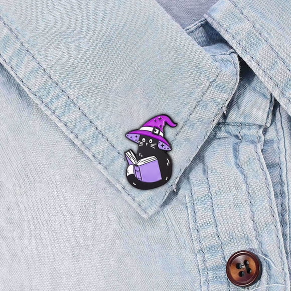 Hearth & Gear Broche Chat Mignon Petits Animaux Dessin Animé Chauve-Souris Violet Accessoires Polyvalents Broche Nœud Broche Perle Bouton pour Artisanat Broche Tortue pour Fleurs Grossesse Broche Long Chapeau Feuille Épingle Humaine