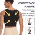 thumbnail image 4 of Men Compression Corset Body Shaper Tank Tops Vest Three-breasted Slimming Shapewear Undershirt, 4 of 4