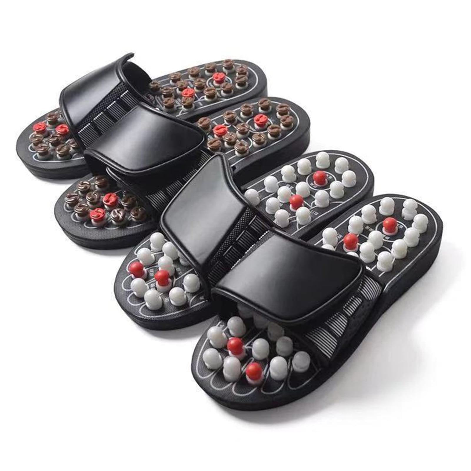 sunsanly 1 Pair Acupressure Massage Slippers Plantar Fasciitis Pain Relief Muscle Relaxation Foot Massager Home Acupuncture Sandals Slides Shoes