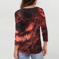 thumbnail image 7 of Halloween Shirts for Women 长袖 2026 Cute Pumpkin Ghost Bat Tunic Blouse Vintage Crew Neck Tops Casual Holiday Shirt Tops Clothes, 7 of 7