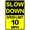 Speed Limit 10, variant on Slow Down Speed Limit 30 MPH Metal Sign, 8 x 12 Inches Traffic Sign, Black and Yellow Safety Sign, Easy Mounting Outdoor Use