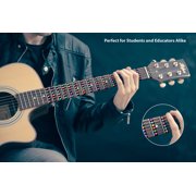 QMG Guitar Fretboard Stickers – Color Coded Note Decals for Beginners – Includes Sharp & Flat Notes – Covers 14 Frets – No Residue – Acoustic & Electric Guitar Accessories