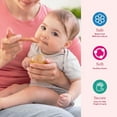thumbnail image 2 of Silicone Baby Spoon Set | Baby Spoons Self Feeding 6 Months | BPA Free Baby Led Weaning Spoons Stage 1 & 2 for Kids 6+ Months | Silicone Baby Feeding Spoon Set - 4 Spoons, Sunrise/French Beige, 2 of 5
