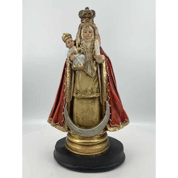 The Faith Gift Shop Virgin of Candelaria/Our Lady of Candle Resin Stone Statue- 9 Inch H x 5 Inch W-Gift of Faith for Friends and Family