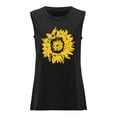 thumbnail image 5 of HCYSFG Women Sunflower Butterfly Tank Casual Loose Fit Round Neck Sleeveless Top Classic Graphic Summer Beach Holiday Wear T-Shirt Tee, 5 of 5