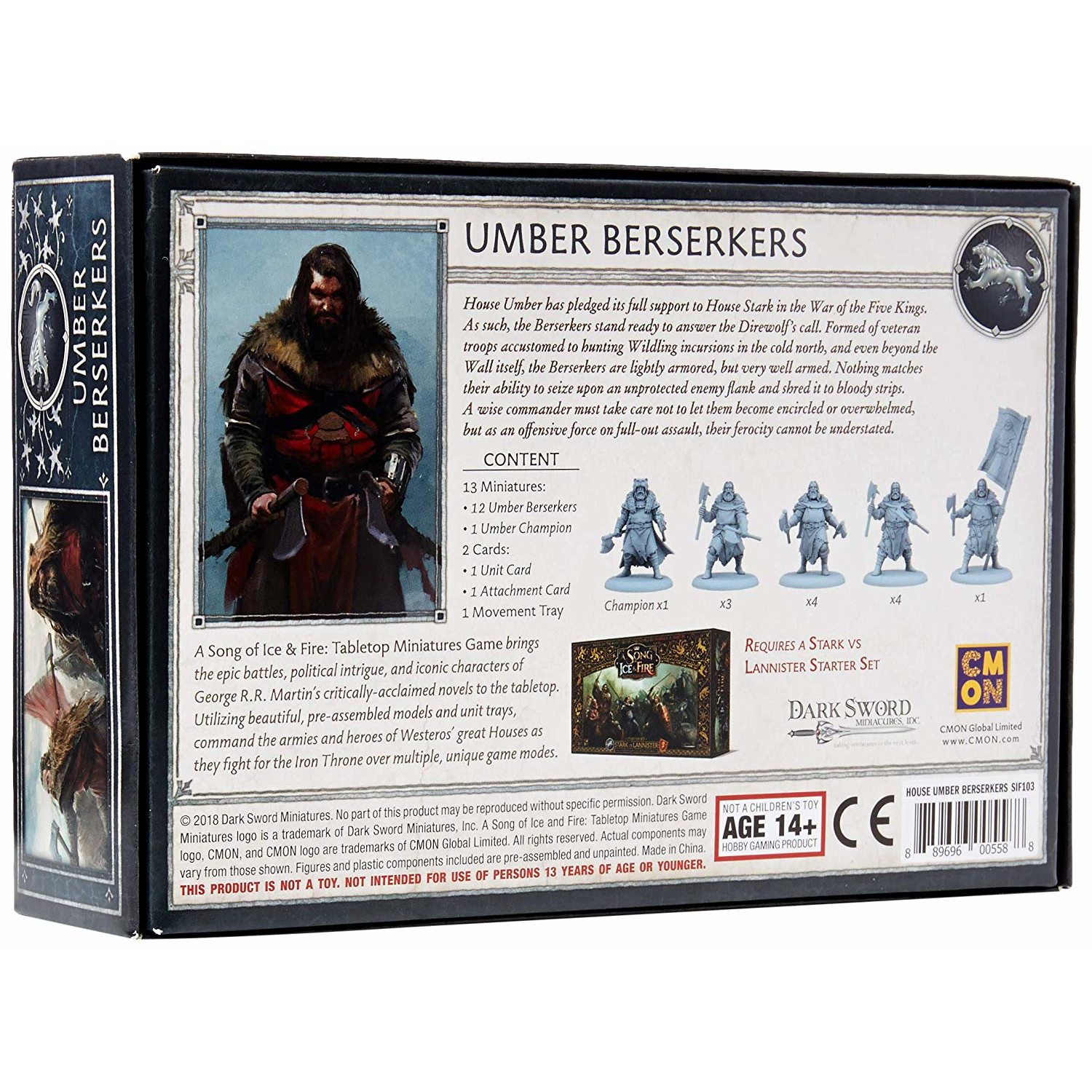 CMON A Song of Ice and Fire Tabletop Miniatures Game Umber Berserkers Unit Box | Strategy Game for Teens and Adults | Ages 14+ | 2+ Players | Average Playtime 45-60 Minutes | Made - image 2 of 8