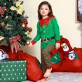 thumbnail image 4 of Dos conjuntos de pijamas de Navidad para niños, pijamas para niños pequeños, elfo, Papá Noel, Cosplay, ropa de dormir de Navidad para niños y niñas, pijamas de Año Nuevo, 4 of 4