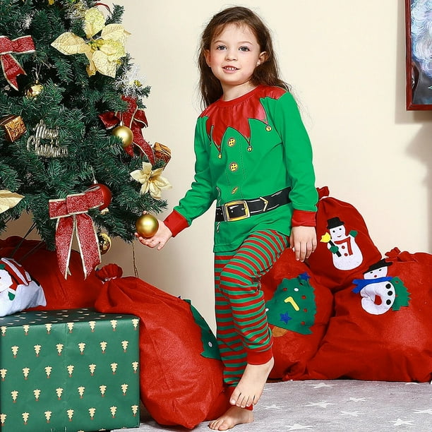 Pijamas de Navidad para ninos y ninas ropa de dormir de elfo ropa de dormir de Navidad para ninos ropa de regalo para fiesta de Ano Nuevo Walmart en linea