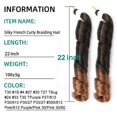 thumbnail image 3 of Extensiones de cabello para trenzas French Curl de 22 pulgadas, ondas sueltas, estilo crochet, preestiradas, rizos enredados., 3 of 5