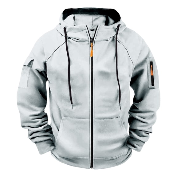Aihuaihua Tactical Hoodies For Men Full Zip Dashing Hooded Sweatshirt Casual Sports Hooded Jacket Workout Athletic Outfits with Pockets