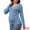 Blue, variant on Women's Nursing Maternity Long Sleeve Soft Stretchy Wrap Tops S Blue