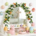 thumbnail image 6 of Colorful Easter Egg and Greenery Vine Garland,Spring Floral Door Hanging Decoration with Branches and Leaves,Indoor Outdoor Home Ornament for Front Door, Patio,Porch, Wall and Easter Holiday Accents, 6 of 7
