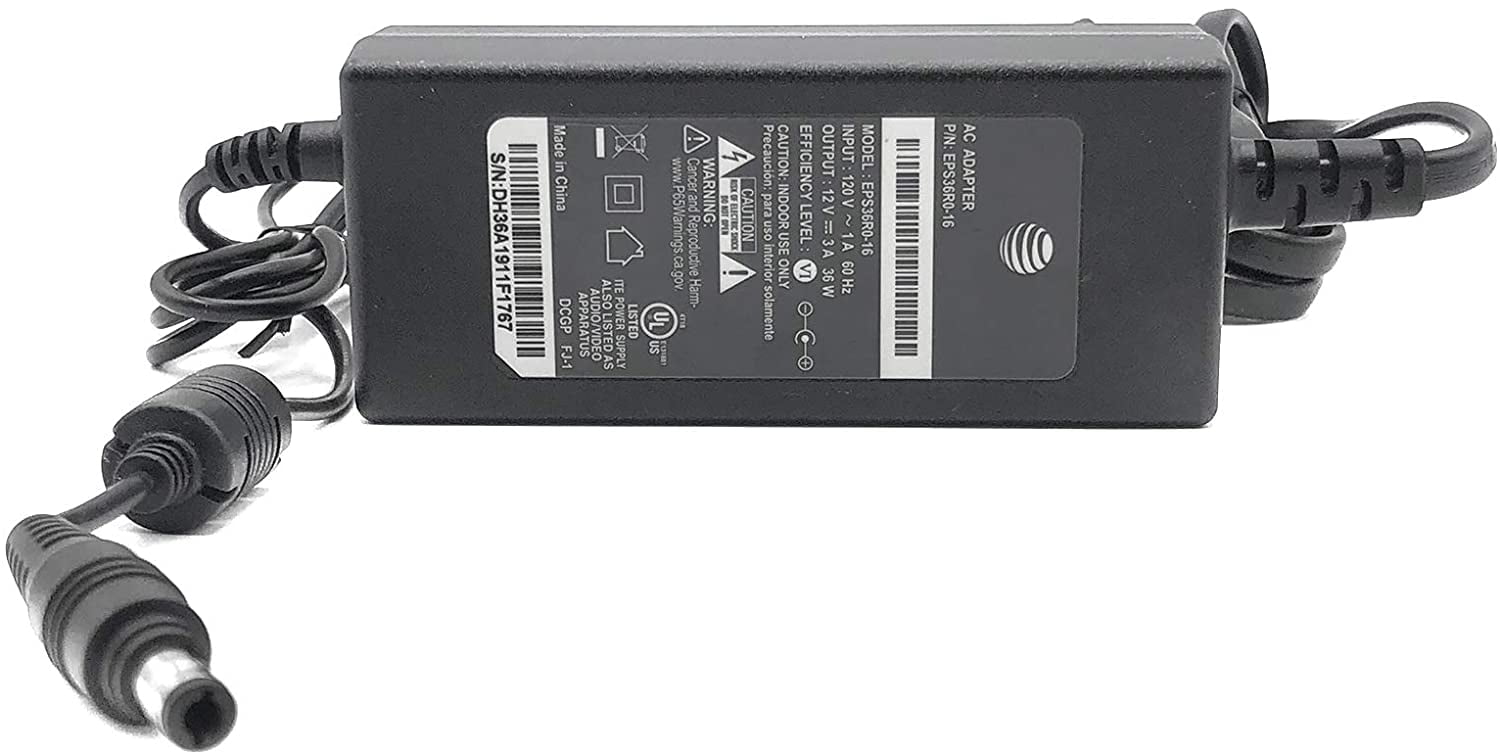 AT&T alimentación de CA Adaptador Gateway para módem Modelo EPS36R0-40 12V 36W 3A & Cable de datos 