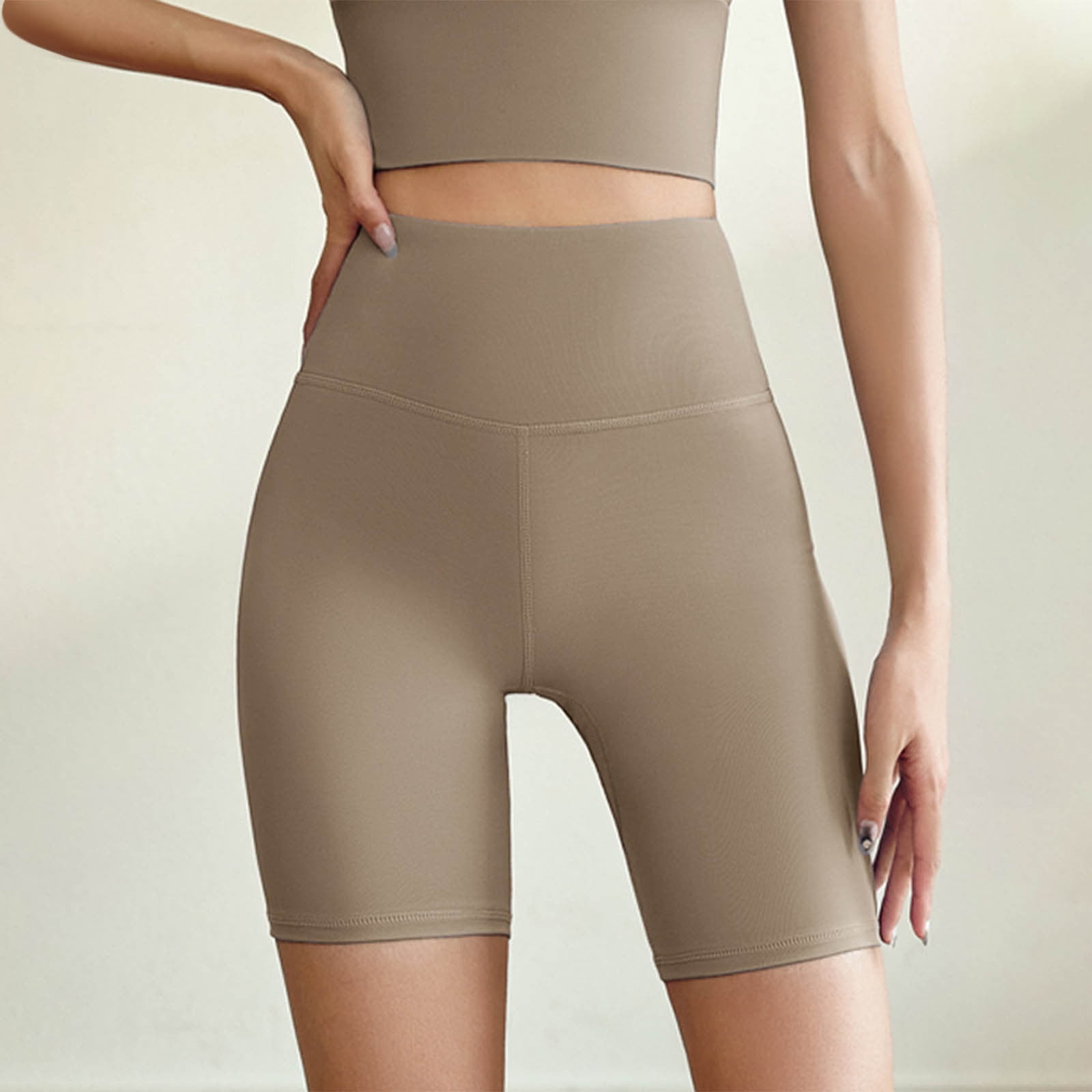 Timegard Womens Yoga Shorts High Waisted Stretchy Skinny Comfy Athletic Workout Gym Shorts Leggings