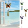 thumbnail image 1 of Fiudx Campana de Viento de Vitral, Diseño de Insectos Pintado a Mano, Tonos Armónicos Relajantes, Material de Hierro y Vidrio Duradero, Decoración de Jardín Exterior, Ambiente Tranquilo, Tamaño 76 X, 1 of 6